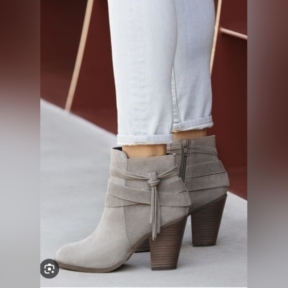 Sole Society Gray Suede Ankle Boots Size 6.5M - Picture 13 of 13